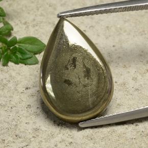 15ct Pear Cabochon Gold Pyrite Gem for sale 15ct Pear Cabochon Gold Pyrite Gem (ID: 489107)