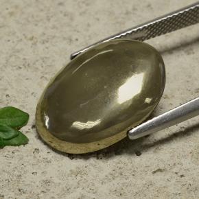 Pyrite Gemstone in 19.4 x 15 mm Size for Sale, Pyrite Stone in Gold Color