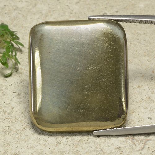 Pirite a cuscino da 49,74 ct, 25,6 x 22,6 mm dalla Russia, Photo A