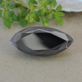 17.14 ct Black Pyrite Stone, Natural Pyrite in Marquise Facet Shape for Sale