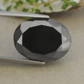 24.26 ct Gray Pyrite Gemstone, Pyrite Gem in Oval Facet Shape for Sale.