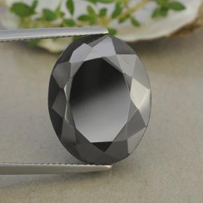 31.09 ct Gray Pyrite Stone, Natural Pyrite in Oval Facet Shape for Sale