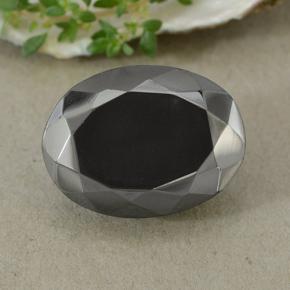 30.9ct Oval Facet Dark Gray Metallic Pyrite Gem for sale 30.9ct Oval Facet Dark Gray Metallic Pyrite Gem (ID: 492437)