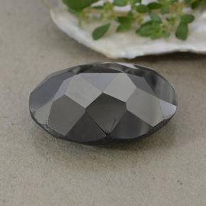 Pyrite Gemstone in 20 x 15 mm (calibrated) Size for Sale, Pyrite Stone in Black and Grey Metallic Color