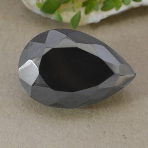 Gris foncé Pyrite gemme - 21ct Poire facette (ID: 492442)