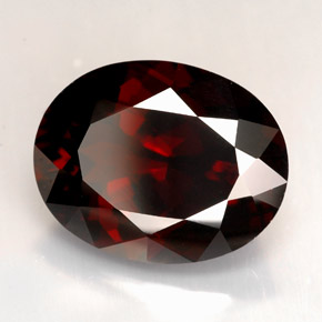 14.36 ct Red Pyrope Garnet Stone, Natural Pyrope Garnet in Oval Facet Shape for Sale