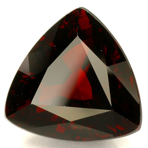 8.18 ct Red Pyrope Garnet Stone, Natural Pyrope Garnet in Trillion Facet Shape for Sale