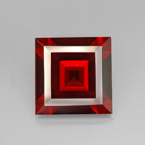 3.71 ct Red Pyrope Garnet Gemstone, Pyrope Garnet Gem in Square Facet Shape for Sale.