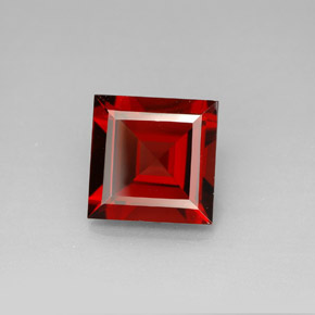 3.82 ct Red Pyrope Garnet Gemstone, Pyrope Garnet Gem in Square Facet Shape for Sale.