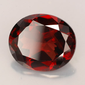 5.39 ct Red Pyrope Garnet Stone, Natural Pyrope Garnet in Oval Facet Shape for Sale