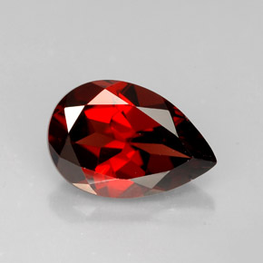 2.22 ct Red Pyrope Garnet Gemstone, Pyrope Garnet Gem in Pear Facet Shape for Sale.