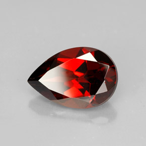 2.22 ct Red Pyrope Garnet Stone, Natural Pyrope Garnet in Pear Facet Shape for Sale