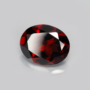 2.86 ct Red Pyrope Garnet Stone, Natural Pyrope Garnet in Oval Facet Shape for Sale