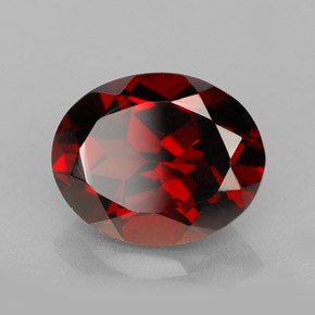 3.07 ct Red Pyrope Garnet Stone, Natural Pyrope Garnet in Oval Facet Shape for Sale
