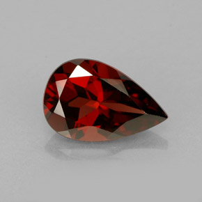 1.50 ct Red Pyrope Garnet Gemstone, Pyrope Garnet Gem in Pear Facet Shape for Sale.