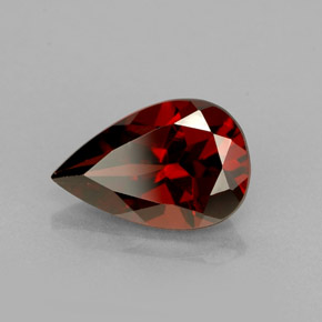 1.50 ct Red Pyrope Garnet Stone, Natural Pyrope Garnet in Pear Facet Shape for Sale