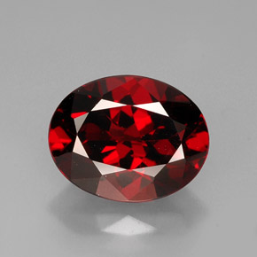 3.27 ct Red Pyrope Garnet Gemstone, Pyrope Garnet Gem in Oval Facet Shape for Sale.