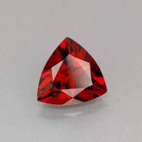 1.68 ct Red Pyrope Garnet Stone, Natural Pyrope Garnet in Trillion Facet Shape for Sale