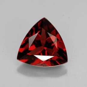 1.79 ct Red Pyrope Garnet Gemstone, Pyrope Garnet Gem in Trillion Facet Shape for Sale.