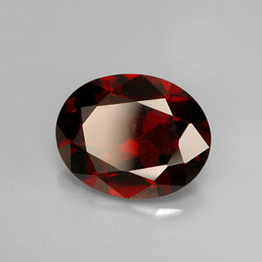 2.59 ct Red Pyrope Garnet Stone, Natural Pyrope Garnet in Oval Facet Shape for Sale