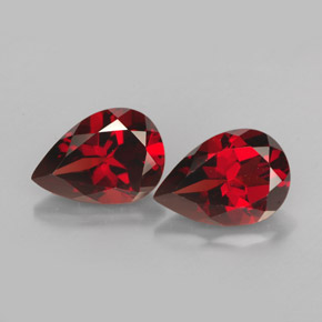 4.72 ct Red Pyrope Garnet Gemstone, Pyrope Garnet Gem in Pear Facet Shape for Sale.