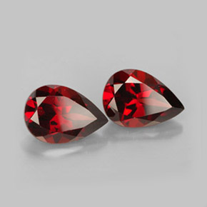 4.72 ct Red Pyrope Garnet Stone, Natural Pyrope Garnet in Pear Facet Shape for Sale
