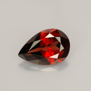 2.23 ct Red Pyrope Garnet Gemstone, Pyrope Garnet Gem in Pear Facet Shape for Sale.