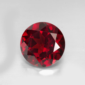 3.40 ct Red Pyrope Garnet Gemstone, Pyrope Garnet Gem in Round Facet Shape for Sale.