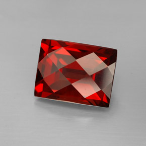 3.31 ct Red Pyrope Garnet Stone, Natural Pyrope Garnet in Baguette Checkerboard Shape for Sale