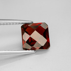 2.07 ct Red Pyrope Garnet Stone, Natural Pyrope Garnet in Octagon Checkerboard Shape for Sale