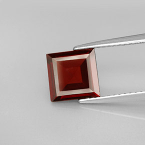 2.23 ct Red Pyrope Garnet Gemstone, Pyrope Garnet Gem in Square Facet Shape for Sale.