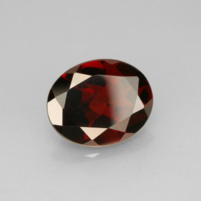 2.83 ct Red Pyrope Garnet Stone, Natural Pyrope Garnet in Oval Facet Shape for Sale