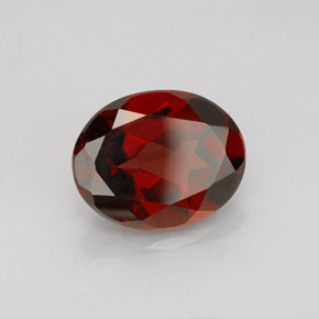 3.01 ct Red Pyrope Garnet Stone, Natural Pyrope Garnet in Oval Facet Shape for Sale