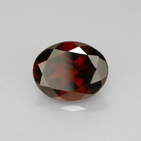 2.95 ct Red Pyrope Garnet Stone, Natural Pyrope Garnet in Oval Facet Shape for Sale