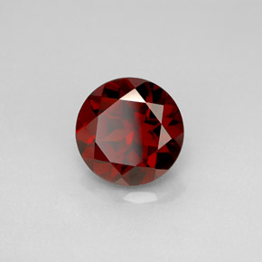 3.48 ct Red Pyrope Garnet Stone, Natural Pyrope Garnet in Round Facet Shape for Sale