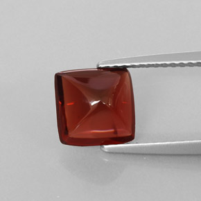2.43 ct Red Pyrope Garnet Gemstone, Pyrope Garnet Gem in Square Cabochon Shape for Sale.