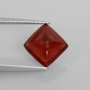 2.43 ct Red Pyrope Garnet Stone, Natural Pyrope Garnet in Square Cabochon Shape for Sale
