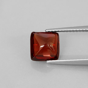 2.41 ct Red Pyrope Garnet Gemstone, Pyrope Garnet Gem in Square Cabochon Shape for Sale.