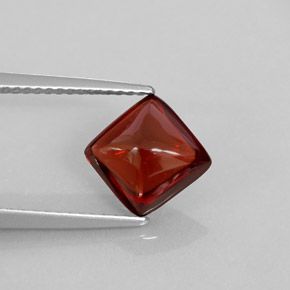 2.41 ct Red Pyrope Garnet Stone, Natural Pyrope Garnet in Square Cabochon Shape for Sale
