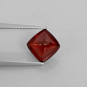 2.70 ct Red Pyrope Garnet Stone, Natural Pyrope Garnet in Square Cabochon Shape for Sale