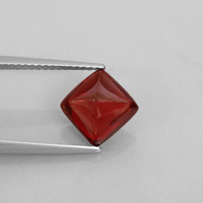 2.58 ct Red Pyrope Garnet Stone, Natural Pyrope Garnet in Square Cabochon Shape for Sale