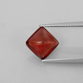 2.28 ct Red Pyrope Garnet Stone, Natural Pyrope Garnet in Square Cabochon Shape for Sale
