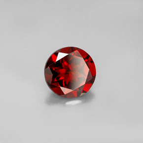2.23 ct Red Pyrope Garnet Stone, Natural Pyrope Garnet in Round Facet Shape for Sale