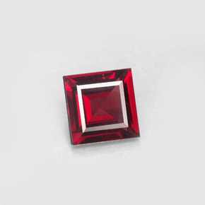 2.40 ct Red Pyrope Garnet Gemstone, Pyrope Garnet Gem in Square Facet Shape for Sale.