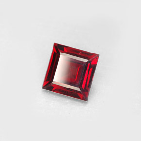2.40 ct Red Pyrope Garnet Stone, Natural Pyrope Garnet in Square Facet Shape for Sale