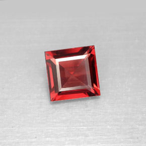 2.33 ct Red Pyrope Garnet Gemstone, Pyrope Garnet Gem in Square Facet Shape for Sale.