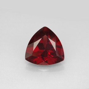 3.55 ct Red Pyrope Garnet Gemstone, Pyrope Garnet Gem in Trillion Facet Shape for Sale.