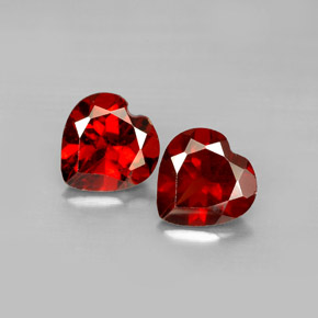 2.81 ct Red Pyrope Garnet Gemstone, Pyrope Garnet Gem in Heart Facet Shape for Sale.