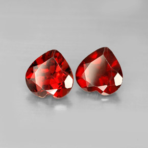 2.81 ct Red Pyrope Garnet Stone, Natural Pyrope Garnet in Heart Facet Shape for Sale