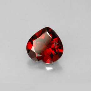 1.32 ct Red Pyrope Garnet Stone, Natural Pyrope Garnet in Heart Facet Shape for Sale